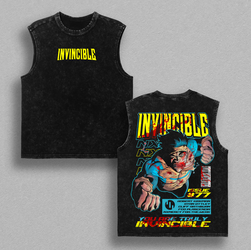 Invincible War Washed Tshirt, Comics Wash T-Shirt, TV Show Comics Washed T-shirt Heavyweight Cotton, Unisex Shirt Streetwear graphic tshirt Menswear