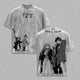 Fern x Stark Couple Back Print Graphic Tee | Frieren Beyond Journey’s End Romance Scene Anime Shirt | Fern And Stark Character Illustration Manga T-Shirt | Seinen Fantasy Love Artwork Anime Streetwear Top | Unisex Frieren Anime Fans Apparel