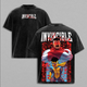 Invincible Omni-Man vs Mark Grayson Graphic Tees, Invincible War Comic TV Series Merch, Limited Double Printed Oversized Acid Washed Heavy Cotton T-Shirt, Y2K Streetwear Fit, Unisex Graphic, Casual Superhero Apparel