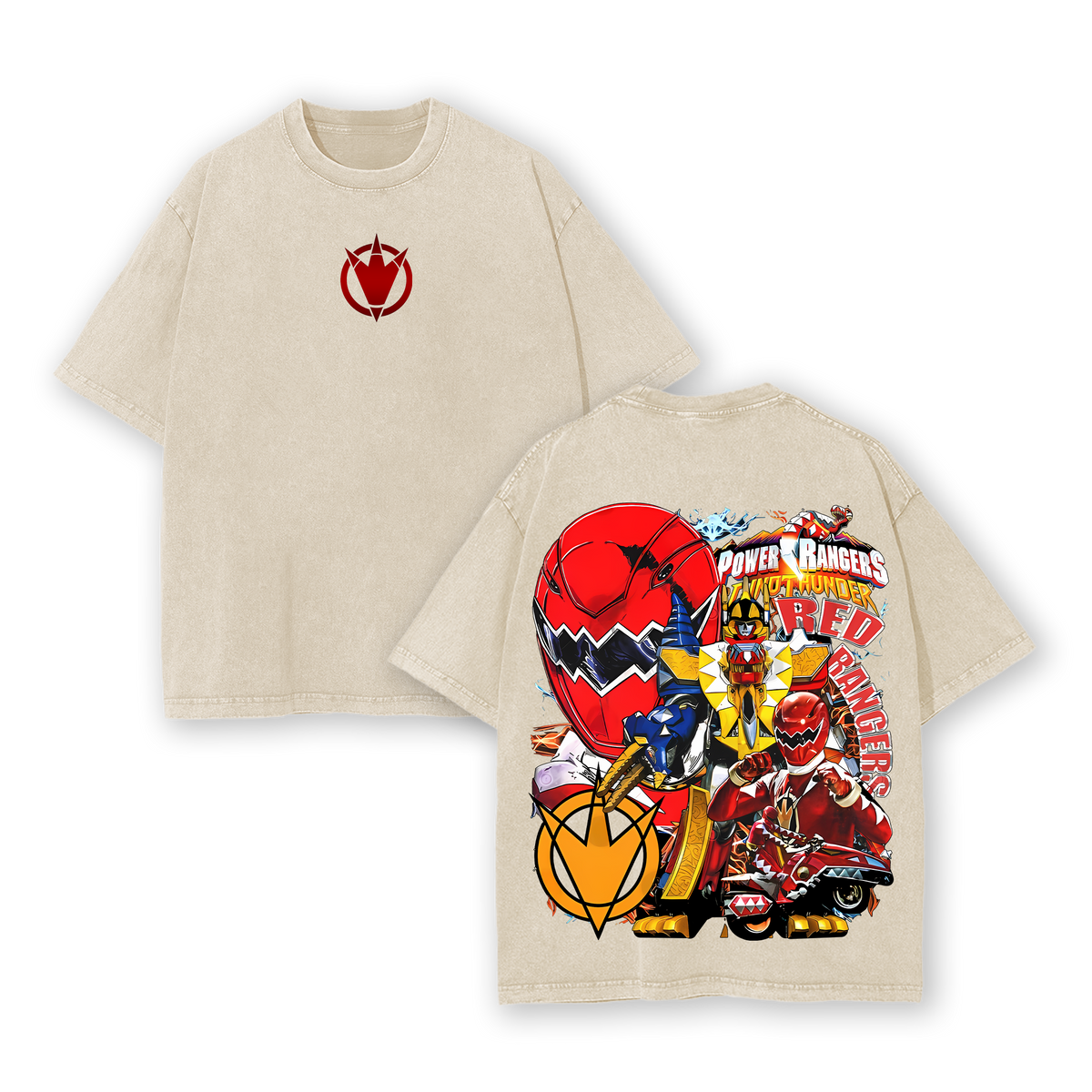RED RANGER Tee - POWER RANGERS DINO THUNDER Menswear Gift for movie fans