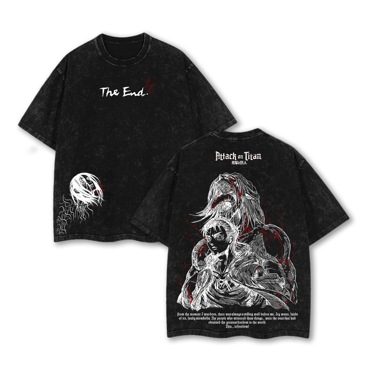 Eren Yeager Attack on Titan Tee Washed