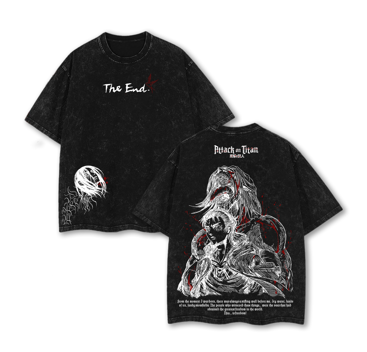 Eren Yeager Attack on Titan Tee Washed