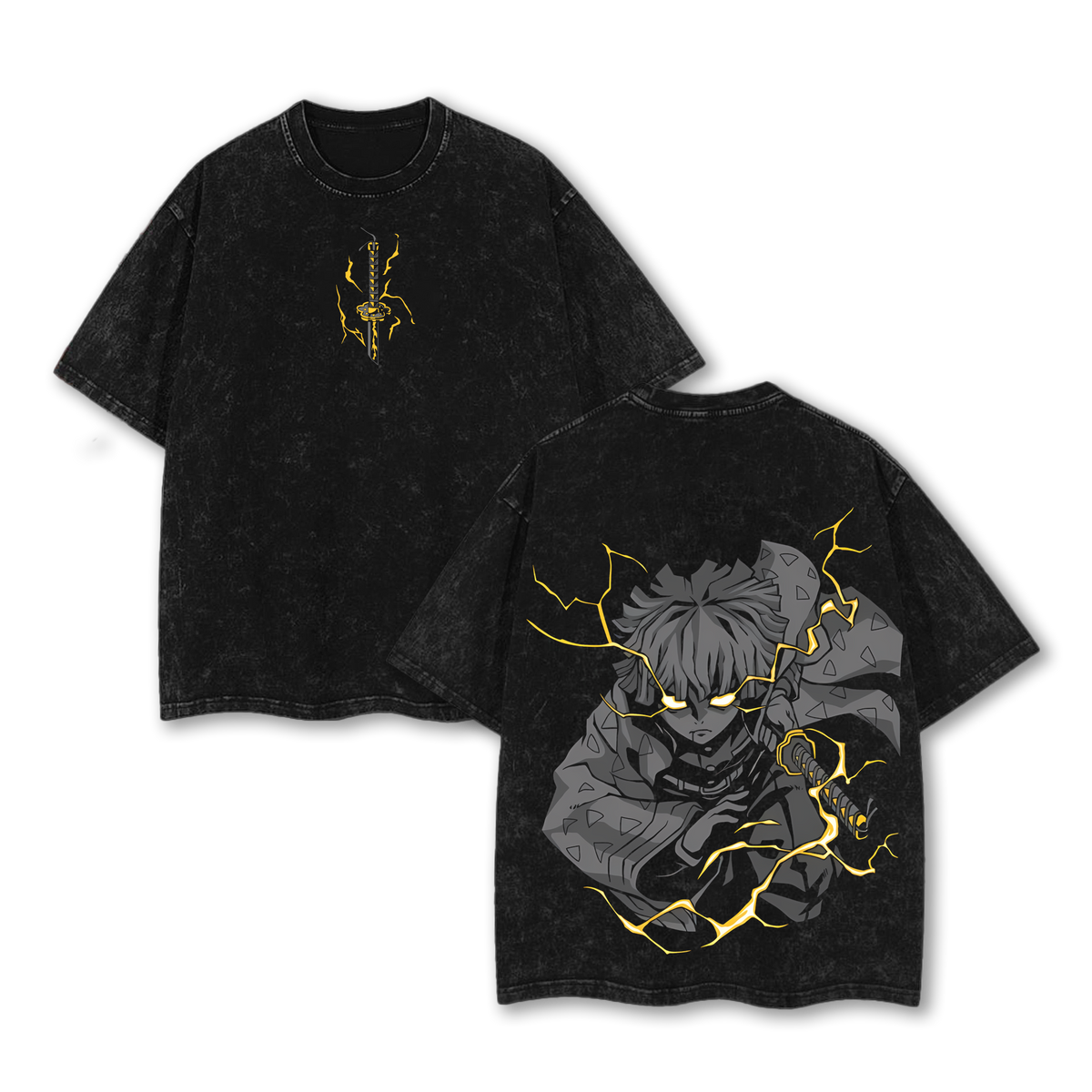 ''Thunder Flash'' Zenitsu Agatsuma - Demon Slayer: Kimetsu No Yaiba Anime Wahed T-Shirt