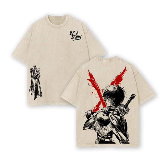 Maki Zenin T-Shirt – Jujutsu Kaisen Vintage Washed Oversized Anime Graphic Tee