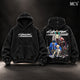 Cyberpunk Edgerunners Vintage Washed Oversized Hoodie, Double-Sided Anime Graphic Pullover, David Martinez & Lucy Night City Crew Design, Retro 90s Y2K Streetwear, Unisex Cyberpunk Anime Fan Gift