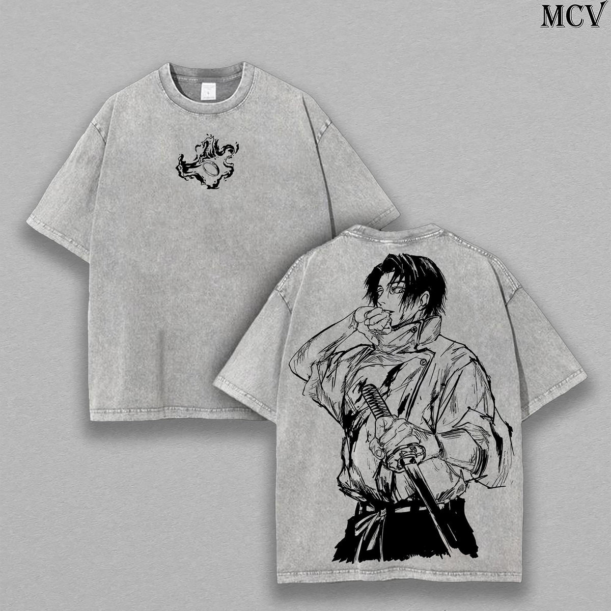 Yuta Okkotsu T-Shirt – Jujutsu Kaisen Washed Oversized Anime Tee | Vintage Graphic Unisex Shirt for JJK Fans & Manga Lovers