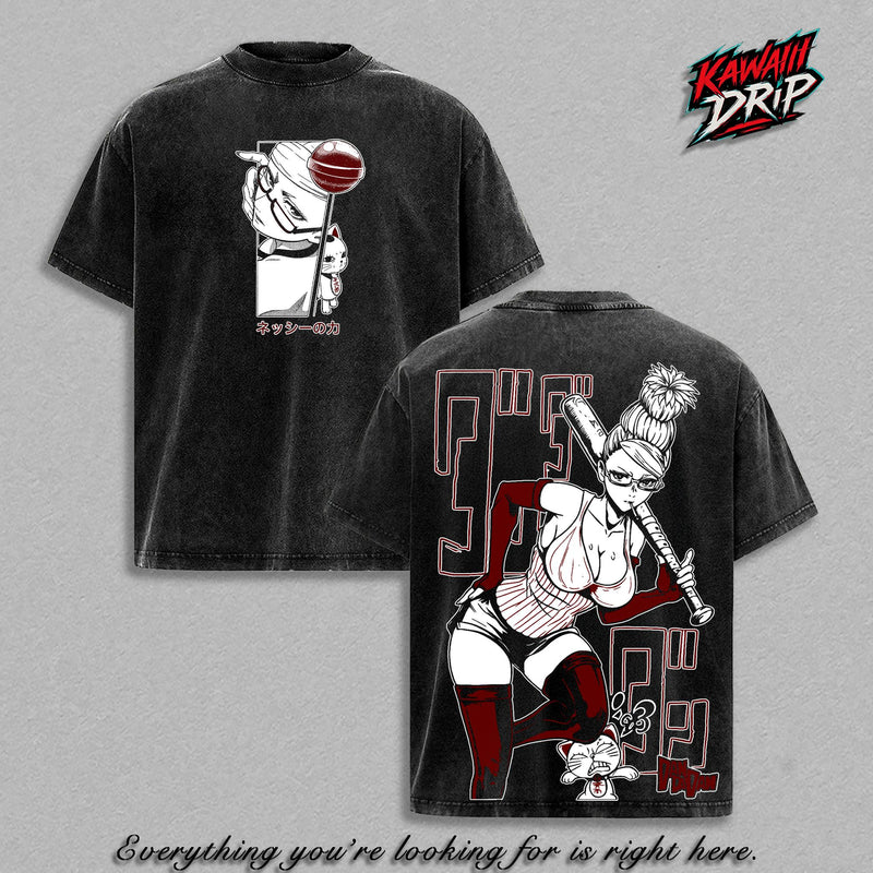 Seiko Ayase Dan Da Dan T-Shirt, Dandadan Psychic Granny Graphic Tee, Turbo Granny Manga Shirt, Occult Anime Streetwear T Shirt, Vintage Washed Back Print Tee, Otaku Fan Gift, Soft Cotton Unisex T-Shirt