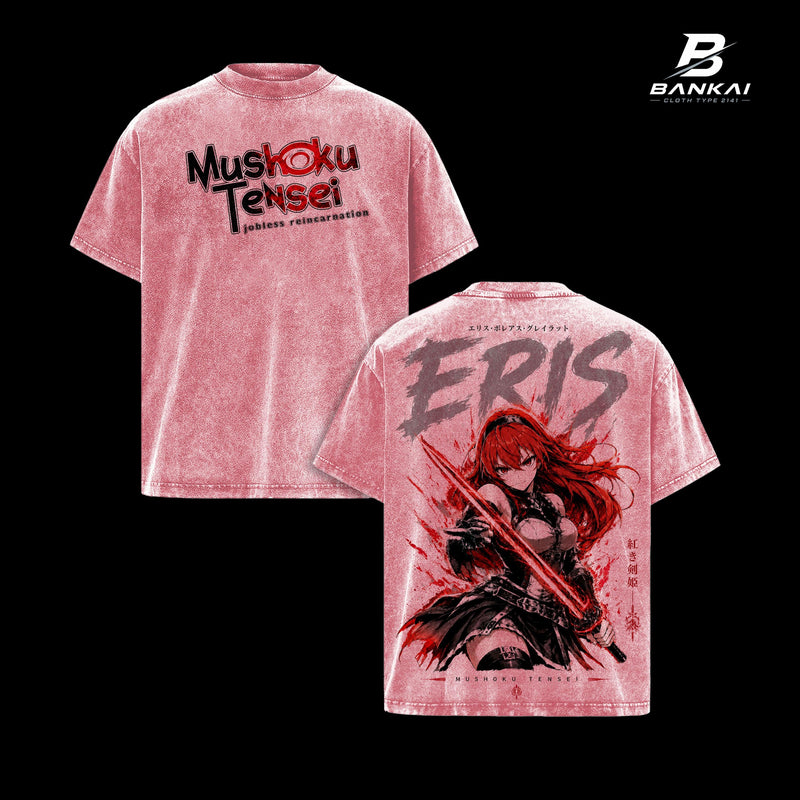 Mushoku Tensei Eris Boreas Greyrat Vintage Washed Oversized Graphic T-Shirt