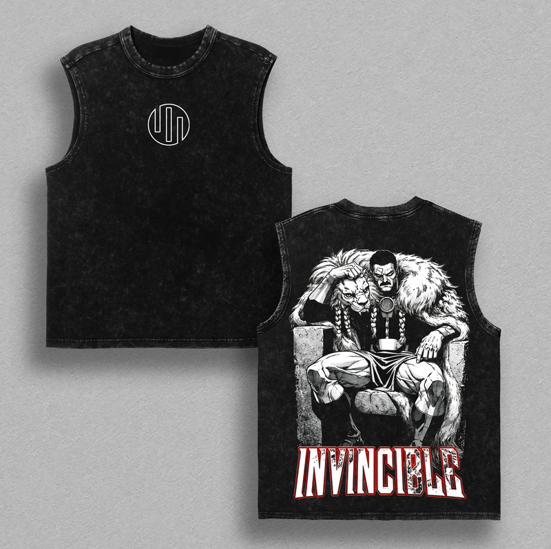 Thragg Invincible Graphic Tee Vintage Washed Shirt Unisex Streetwear Anime Shirt Viltrumite King Thragg Design Invincible Comic T Shirt Gift for Fans