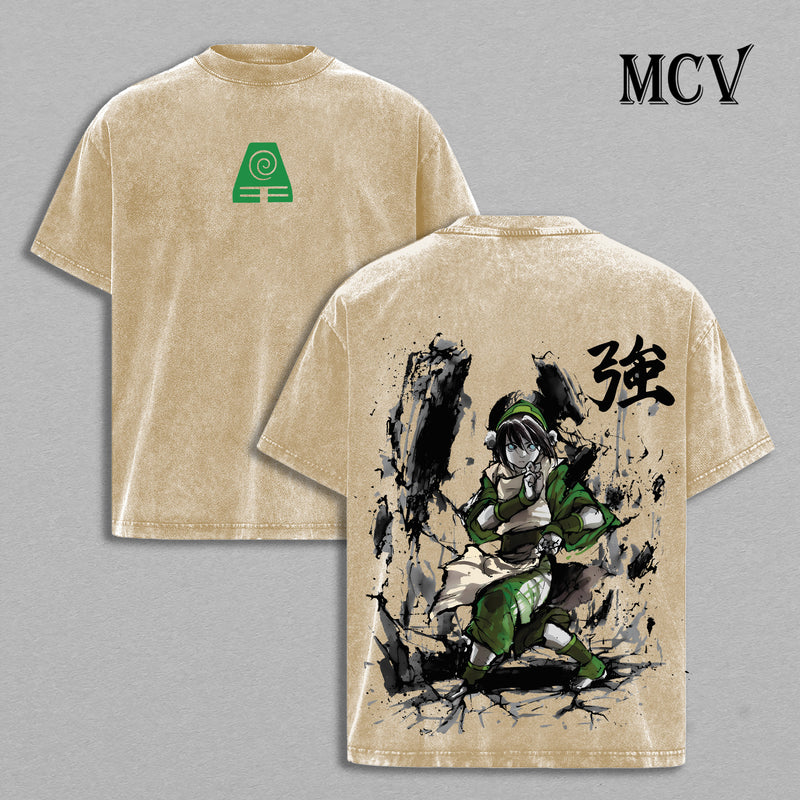 Toph Beifong T-Shirt, Avatar The Last Airbender Tee, Earthbender Graphic Vintage Washed Tee