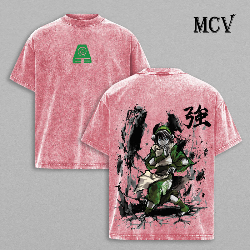 Toph Beifong T-Shirt, Avatar The Last Airbender Tee, Earthbender Graphic Vintage Washed Tee