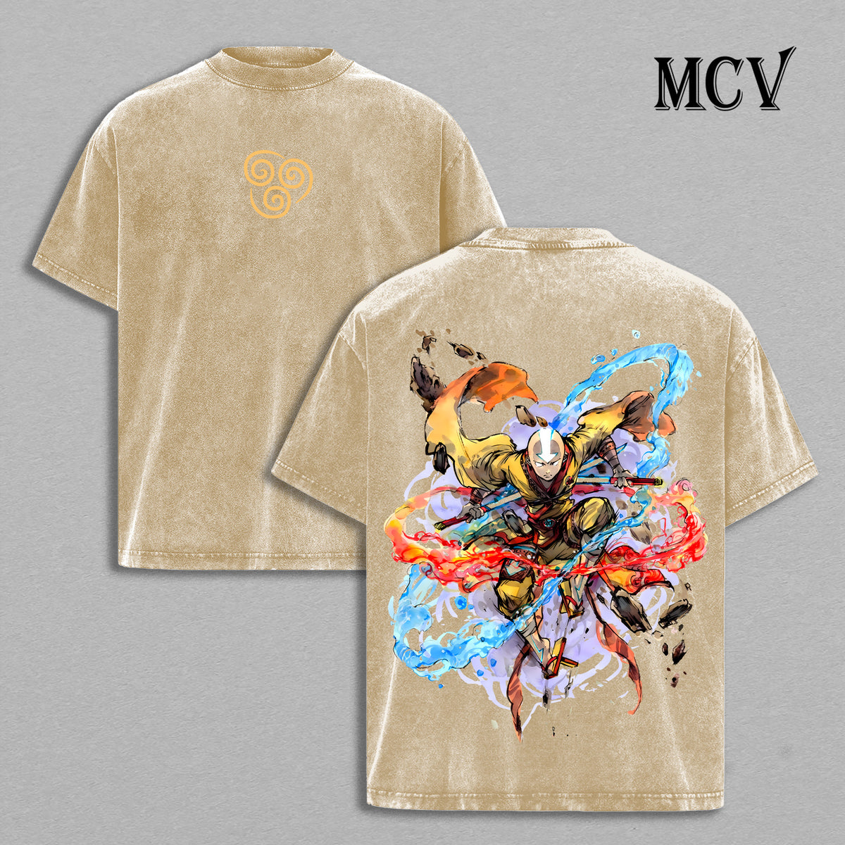 Air Nomad Aang Shirt, Wind Flow Anime Graphic Tee, Dynamic Motion Streetwear Shirt