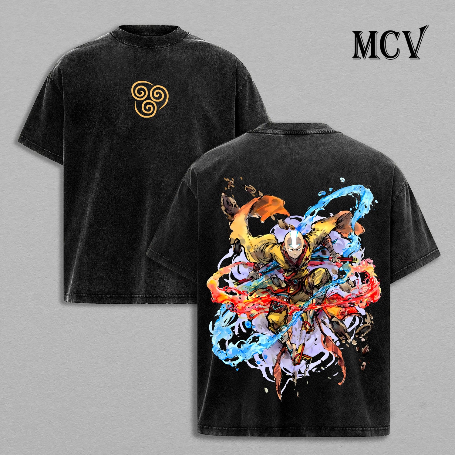 Air Nomad Aang Shirt, Wind Flow Anime Graphic Tee, Dynamic Motion Streetwear Shirt