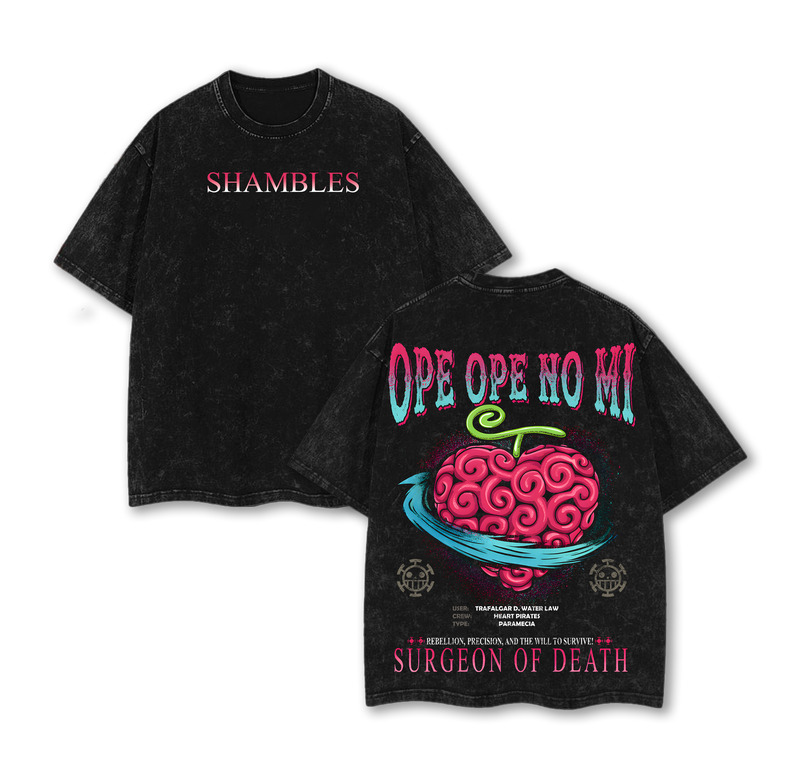 Ope Ope no Mi One Piece Washed Tee