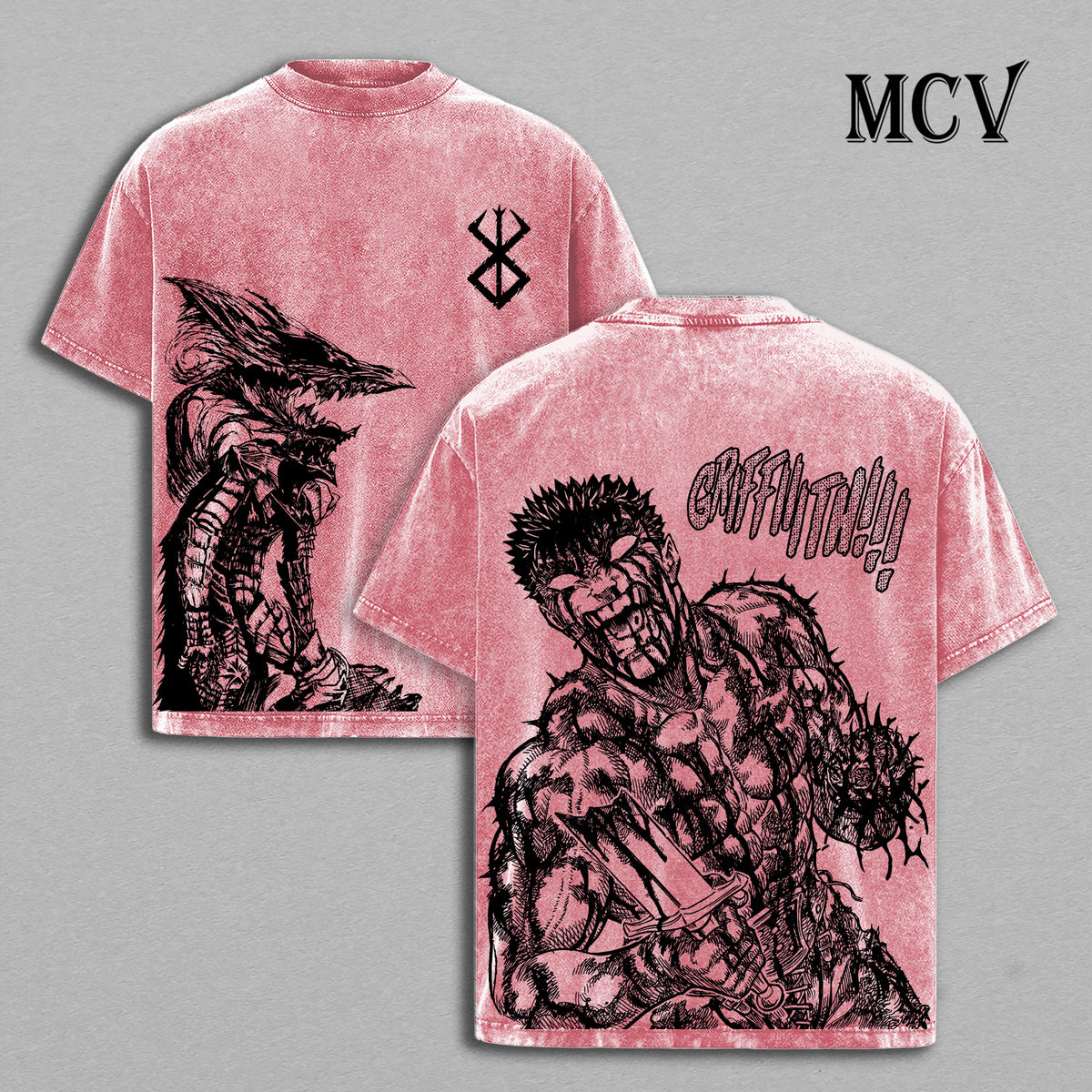 Guts Berserk Vintage Washed T-Shirt, Black Swordsman Graphic Tee, Dragon Slayer Dark Anime Streetwear Shirt (Copy)
