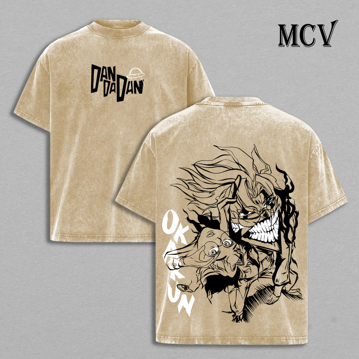Okarun Dandadan T-Shirt, Turbo Spirit Anime Tee, Occult Power Graphic Vintage Washed Tee