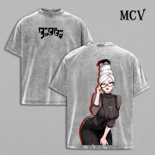 Seiko Ayase Dandadan T-Shirt, Occult Queen Anime Tee, Vintage Washed Graphic Tee