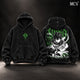 Yuno Black Clover Vintage Washed Oversized Hoodie, Double-Sided Anime Graphic Pullover, Prince of the Spade Kingdom Design, Retro Y2K Streetwear, Unisex Black Clover Fan Gift