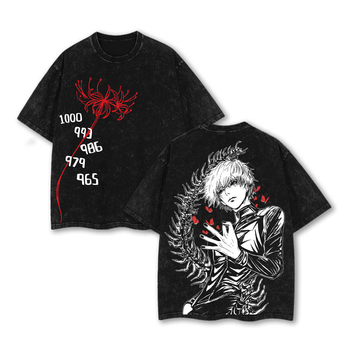 Retro Vintage Ken Kaneki Tokyo Ghoul Anime Washed T-Shirt