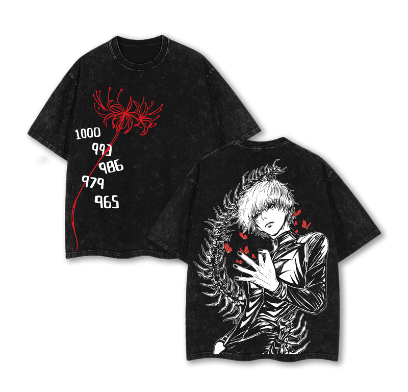 Retro Vintage Ken Kaneki Tokyo Ghoul Anime Washed T-Shirt