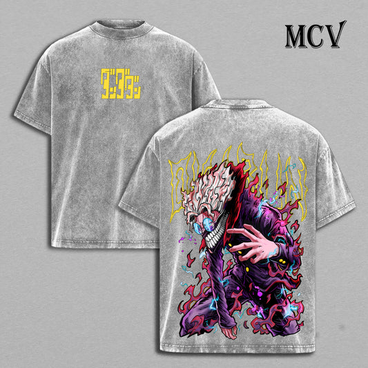 Okarun Shirt Dandadan Anime Tee, Ghost Power Vintage Washed Graphic Tee
