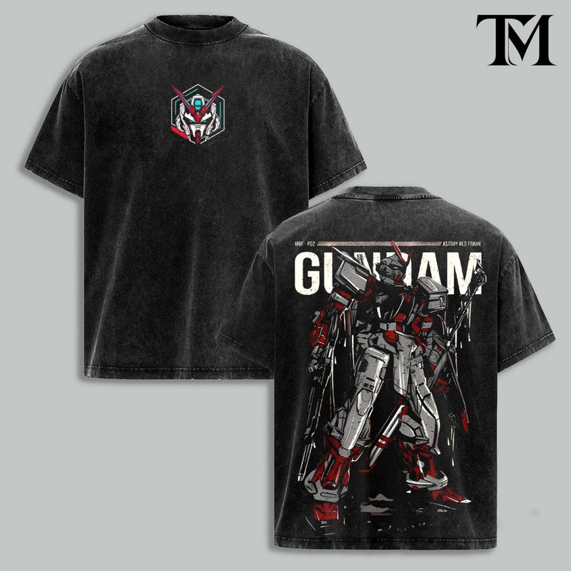 Gundam RX-78 Vintage Washed Oversized T-Shirt, Mobile Suit Mecha Graphic Tee.