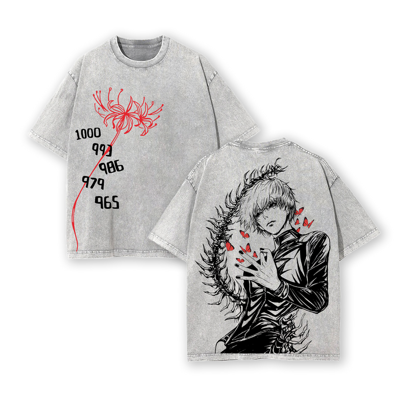 Retro Vintage Ken Kaneki Tokyo Ghoul Anime Washed T-Shirt