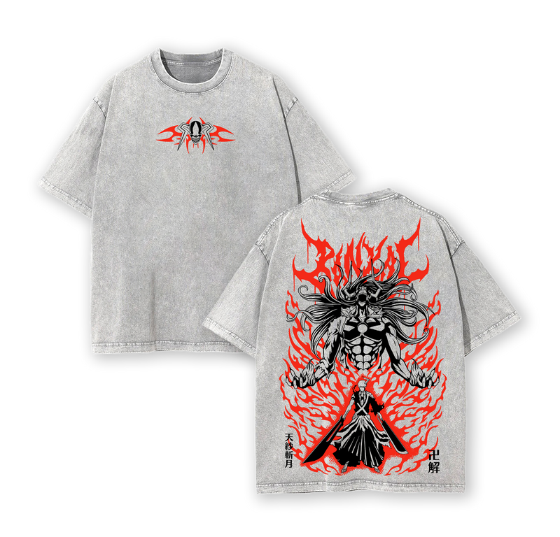 Retro Vintage Limited Ichigo - Bleach Anime Double Printed, Acid Washed Tee Anime T-shirt, Gift For Anime Fan, Anime Lover