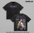 Rohan Kishibe JoJo Anime Shirt Heaven's Door Vintage Graphic Tee Washed Oversized Streetwear T-Shirt Gift For Anime Fans
