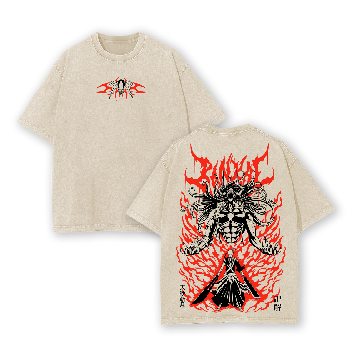 Retro Vintage Limited Ichigo - Bleach Anime Double Printed, Acid Washed Tee Anime T-shirt, Gift For Anime Fan, Anime Lover