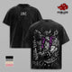 Loki Washed Tee – One Piecee Anime Elbaf Giant Prince Manga Graphic Double Printed T-Shirt, Menswear Heavy Cotton Unisex Oversize Streetwear Vintage Anime Tee
