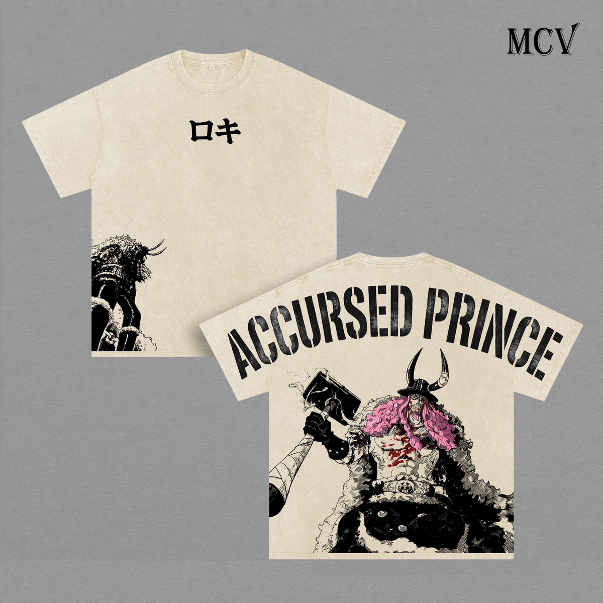 Loki Accursed Prince T-Shirt, Giant Warrior Graphic Tee, Norse Myth Anime Streetwear, Dark Power Cotton Unisex Shirt