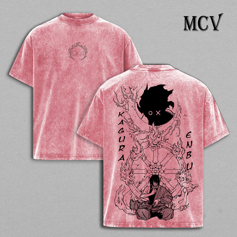 Benimaru Fire Force Shirt, Flame Captain Vintage Washed Graphic Anime Tee
