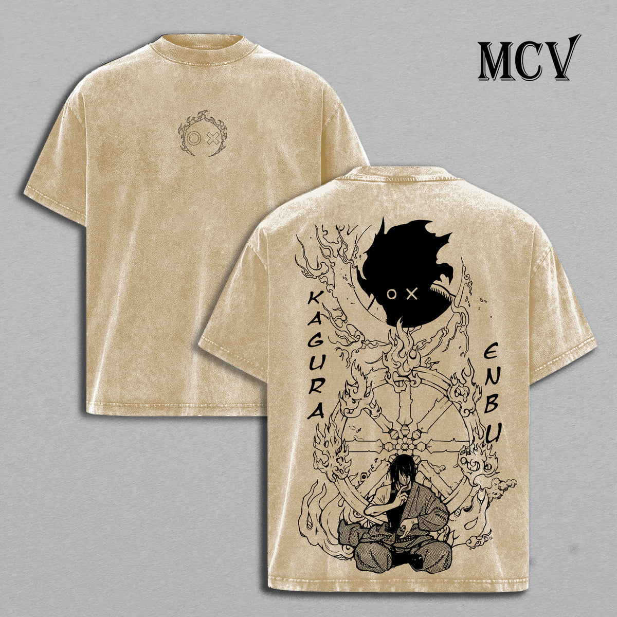 Benimaru Fire Force Shirt, Flame Captain Vintage Washed Graphic Anime Tee