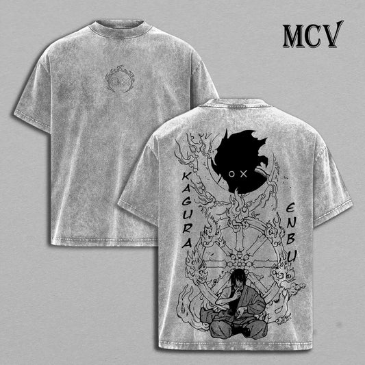 Benimaru Fire Force Shirt, Flame Captain Vintage Washed Graphic Anime Tee