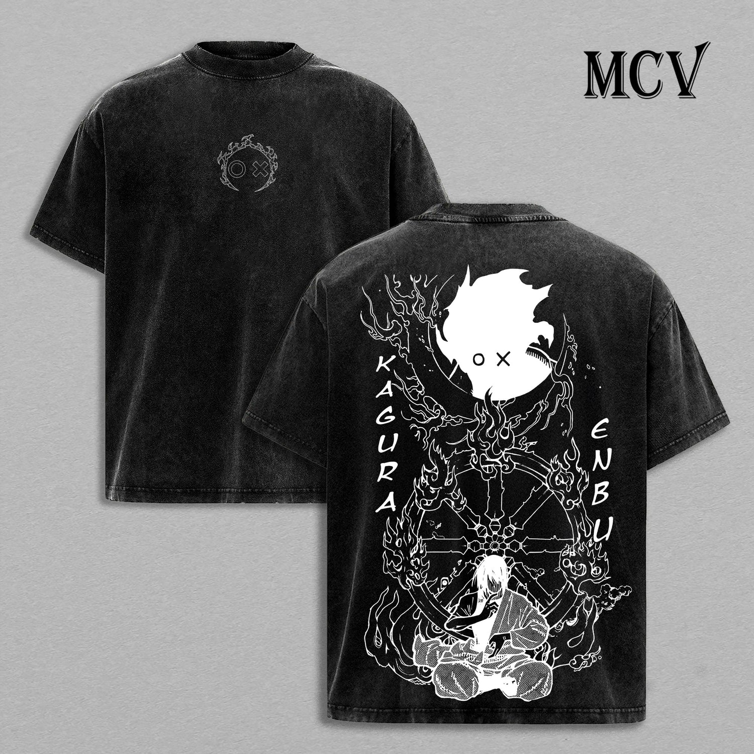 Benimaru Fire Force Shirt, Flame Captain Vintage Washed Graphic Anime Tee