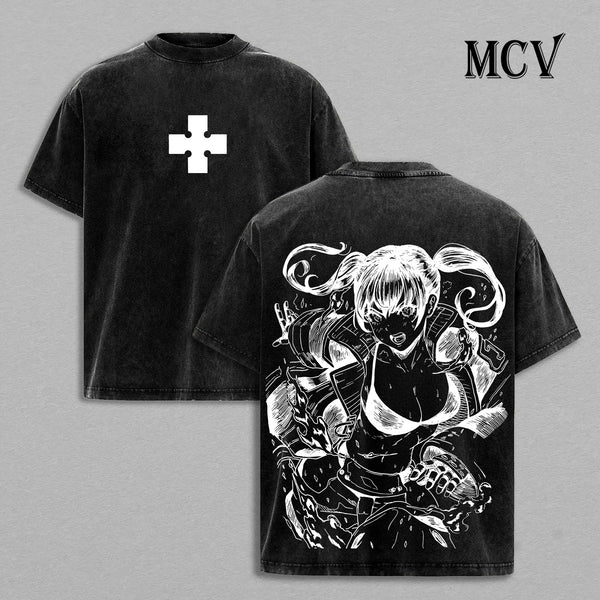Tamaki Kotatsu T-Shirt, Fire Force Anime Tee, Cat Fire Girl Vintage Washed Graphic Tee