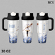 Frieren the Mage - Frieren Beyond Journey’s End Anime - Embossed Raised Floral Magic Art - 17oz 24oz 30oz Insulated Tumbler, Water Bottle, Handle Mug