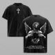 Fallen Angel Vintage Washed Tee  Dark Aesthetic Streetwear  Broken Wings Faith Graphic Shirt  Light Within Darkness Design  Emotional Art Tee  Jesus Apparel Christian Bible Verse