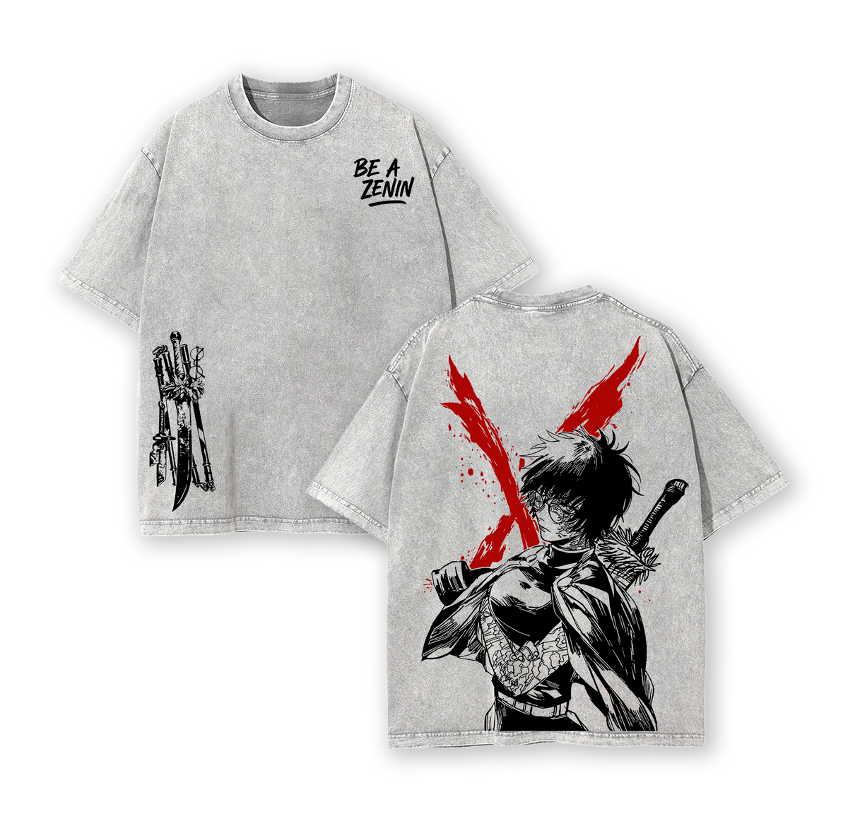 Maki Zenin T-Shirt – Jujutsu Kaisen Vintage Washed Oversized Anime Graphic Tee