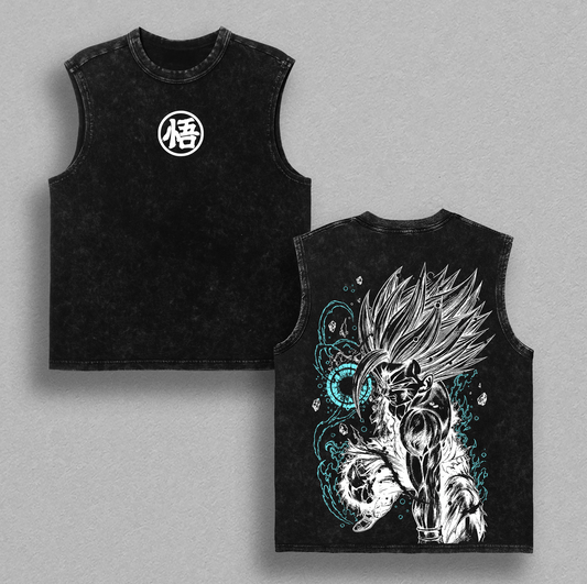 ''Gohan Beast'' Tee - DBZ Super Graphic Tee, Oversized Washed Anime Shirt, Powerful Gohan Transformation Print, Unisex Heavyweight Streetwear, Gift for anime Fans