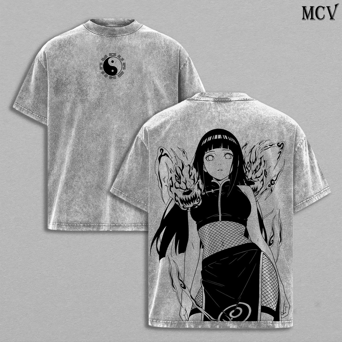 Hinata Hyuga - Naruto Anime Double Printed Vintage Washed Tee Tanktop Unisex Anime Manga Washed Cotton T-shirt Gift For Anime Fan graphic 90s Top, Byakugan Princess | Hyuga Clan | Gentle Fist Anime Manga