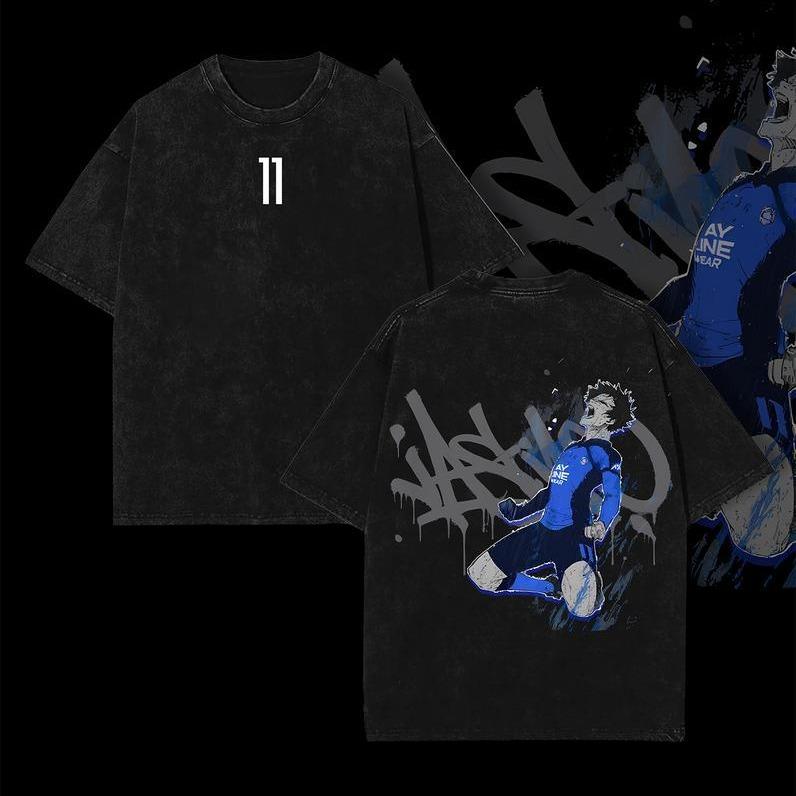 [Collection] Anime Blue Lock Shirt Nagi, Itoshi Sae, Hyoma Chigiri, Rin Itoshi, Kunigami, Isagi Yoichi, Kaiser, Meguru Bachira– Graphic Washed Tee, Vintage Oversized Anime Merch, Heavyweight Cotton, Soccer Manga Streetwear, Gift for Fans