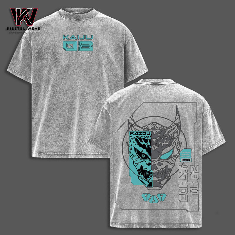 Kaiju No. 8 T-Shirt Kafka Hibino Kaiju Form Anime Graphic Tee Oversized Acid Washed Soft Cotton Shirt Anime Streetwear Casual Menswear Unisex Summer Clothing Gift for Anime Fans