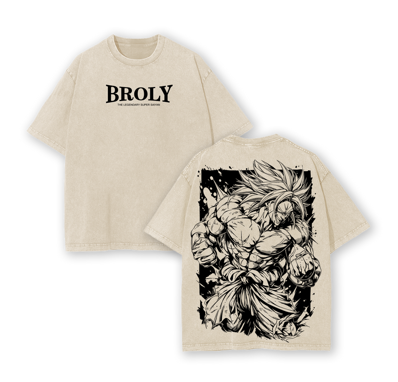 Broly The Legendary Super Saiyan Dragon Ball Anime Shirt Vintage Washed