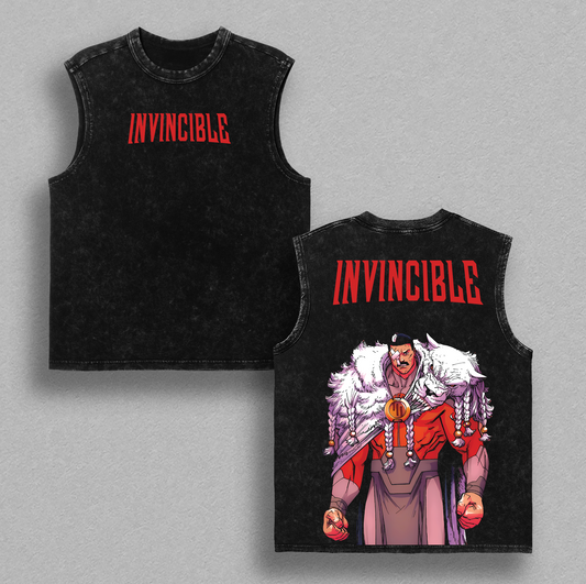 "Thragg The Conqueror" Viltrumite War - Invincible Comic Double Printed Oversize Lightweight Acid Washed Tee