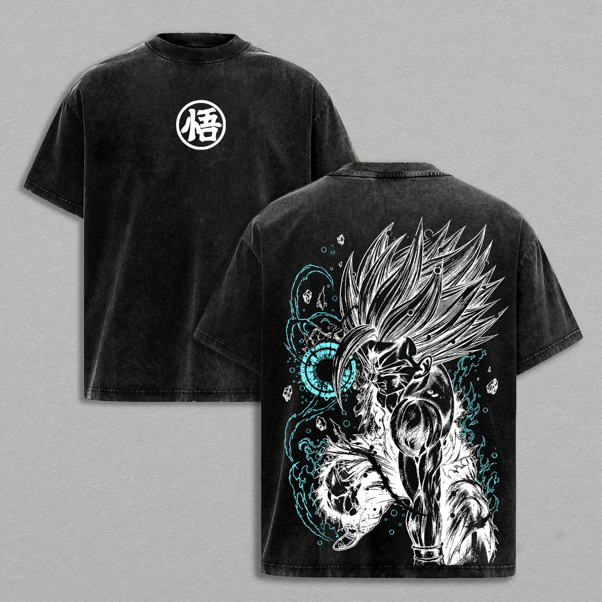 ''Gohan Beast'' Tee - DBZ Super Graphic Tee, Oversized Washed Anime Shirt, Powerful Gohan Transformation Print, Unisex Heavyweight Streetwear, Gift for anime Fans