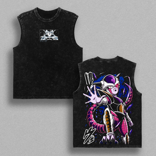 Frieza -  Dragon Ball Anime T-Shirt Vintage Acid Wash Oversized Anime Graphic Tee Streetwear Gym Pump Gift