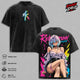 Rebecca Cyberpunk Edgerunners Vintage Washed T Shirt Cyberpunk Anime Graphic Tee Night City Oversized Streetwear Cotton Tshirt Classic Menswear Clothes Apparel Gift for Cyberpunk Fans Men & Women