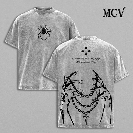 Kurapika Chain of Judgment T-Shirt, Hunter x Hunter Anime Tee, Scarlet Eyes Vintage Washed Tee